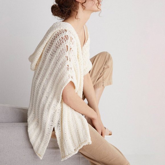 HTF Anthropologie Hooded Knit Cardigan